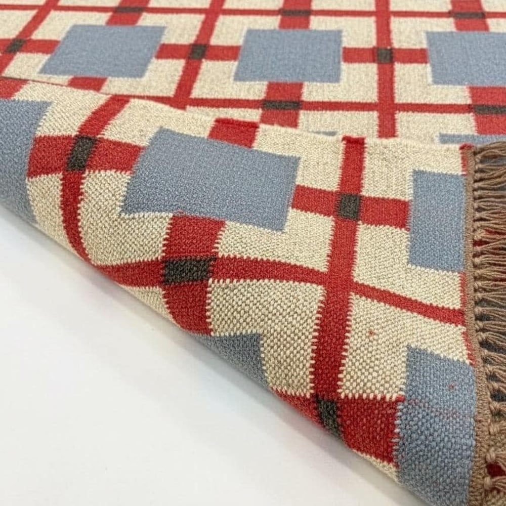 Handcrafted Multicolor Jute Vintage Dhurrie For Home